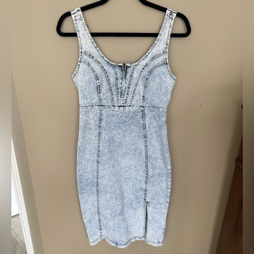 Light Blue Denim Mini Dress